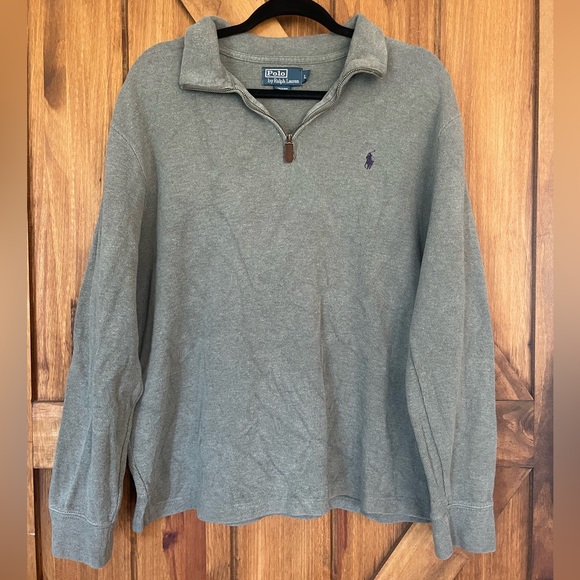 Vintage 90’s POLO Ralph Lauren‎ 100% Cotton Quarter Zip Pullover - Picture 1 of 4